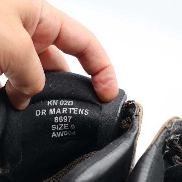Doc Dr Martens 8697 Men's Size UK 9 Brown Chunky Leather Grunge Boots England - Picture 3 of 10